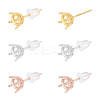 3 Pairs 3 Colors 925 Sterling Silver Stud Earring Findings FIND-PH0025-90-1