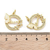 Brass Micro Pave Clear Cubic Zirconia Pendants KK-L213-028G-3