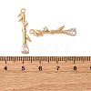 Brass Micro Pave Clear Cubic Zirconia Pendants KK-Z112-27G-3