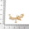 Brass Pave Clear Cubic Zirconia Links Connector Charms KK-K407-28G-3