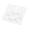 6 Pcs Brass Mirco Pave Clear Cubic Zirconia Ear Studs EJEW-S218-01G-06-2