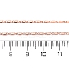 Brass Link Chain Necklaces for Women NJEW-D302-12RG-3