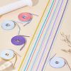 5 Pairs 5 Colors Three-color Mosaic Macaron Color Polyester Shoelaces FIND-LP0008-71-1