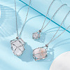 Tarnish Resistant 304 Stainless Steel Macrame Pouch Empty Stone Holder for Pendant Necklaces Making X-NJEW-JN04441-02-8