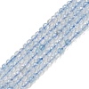 Grade A Natural Aquamarine Beads Strands X-G-E411-19F-2mm-1