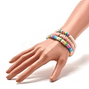Handmade Polymer Clay Heishi Beads Stretch Kids Bracelets Set BJEW-JB07429-02-3