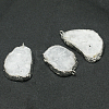 Natural Geode Agate Druzy Slice Pendants G-L461-04C-4