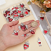 32Pcs 8 Styles Rack Plating Alloy Enamel Pendants FIND-HY0004-25-3