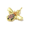 Real 18K Gold Plated Brass Pave Cubic Zirconia Pendants KK-M283-04C-02-2