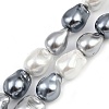 Electroplated Glass Beads Strands GLAA-H039-06D-1