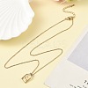 Arch Brass Pendant Necklaces LS-NJEW-H051-05G-3