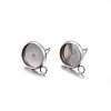Non-Tarnish 304 Stainless Steel Stud Earring Settings LS-STAS-H467-08P-16mm-2