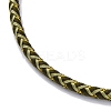 Polyester Cord Braided Bracelet Makings MAK-Z003-01G-10-2