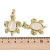 Natural Quartz Crystal & Brass Pendants KK-F887-01G-12-3