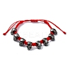 Halloween Theme Adjustable Nylon Cord Braided Beads Bracelets BJEW-JB10915-S-1