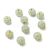 Half Drilled Czech Crystal Rhinestone Pave Disco Ball Beads RB-A059-H12mm-PP9-238-2