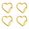 4Pcs Brass Screw Carabiner Lock Charms KK-DC0004-65-1