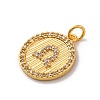 Brass Micro Pave Cubic Zirconia Pendants KK-U033-20G-2