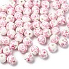 Handmade Printed Porcelain Beads PORC-Q201-10mm-3-1