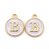Golden Plated Alloy Charms LS-ENAM-S118-01B-1