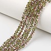 Electroplate Transparent Glass Beads Strands EGLA-A034-T3mm-N03-1