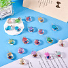 5Pcs Transparent Glass Pendants GLAA-TA0002-84-8