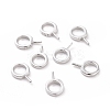 Anti-Tarnish Rhodium Plated 925 Sterling Silver Screw Eye Peg Bails STER-D035-42P-1