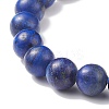 Natural Lapis Lazuli(Dyed) Stretch Bracelet BJEW-JB08748-02-5
