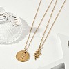 304 Stainless Steel Stackable Double Layer Necklaces NJEW-S435-03G-B-3