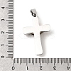 304 Stainless Steel Pendants STAS-G378-08GP-3