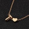 Alloy Letter Heart Pendant Necklaces for Women NJEW-FS0001-09T-1