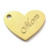 Mother's Day Ion Plating(IP) 316L Surgical Stainless Steel Pendants STAS-M317-03G-1