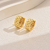 Simple Geometric Brass Hoop Earrings CV3408-2-1