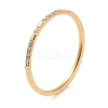 Ion Plating(IP) 304 Stainless Steel Micro Pave Clear Cubic Zirconia Finger Rings RJEW-B068-01C-G-1