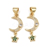 Brass Micro Pave Cubic Zirconia Pendants KK-C132-07G-1