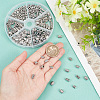 210Pcs 6 Styles Tibetan Style Alloy Spacer Beads FIND-HY0003-56-3