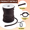 10M Round Braided PU Leather Cord LC-GF0001-13C-5