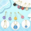 Alloy Enamel Flat Round with Letter A~Z Locking Stitch Marker Sets FIND-CJC0010-113-3