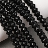 Natural Black Onyx Beads Strands G-P161-20-6x4mm-1