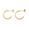 316 Stainless Steel C-Shaped Stud Earrings EJEW-D339-03G-4
