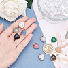 10rolls 10 Style Electroplate Labradorite & White Jade & Amazonite & Tiger Eye & Picture Jasper & White Jade & Rose Quartz & Howlite & Malachite Gemstone Pendants G-AR0003-95G-3