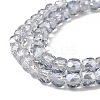 Electroplate Transparent Glass Beads Strands GLAA-C029-03B-03-3