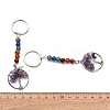 Gemstone and Natural Amethyst Chakra Keychain KEYC-P037-B02-3