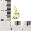 Letter Brass Micro Pave Clear Cubic Zirconia Pendants KK-K354-06G-Q-3