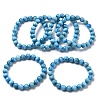 Natural Apatite Round Beads Stretch Bracelets for Women BJEW-Z158-03J-03-4