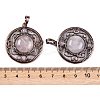 Natural Rose Quartz Pendants G-Q158-03-06-3