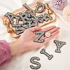 Alphabet Resin Rhinestone Patches DIY-TAC0005-45B-6