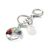 Natural & Synthetic Opalite Mixed Gemstone Keychain KEYC-M022-01-3
