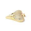 Brass Micro Pave Clear Cubic Zirconia Pendants ZIRC-I071-03G-03-2