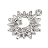 Brass Micro Pave Clear Cubic Zirconia Pendants LS-KK-L238-17P-2